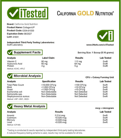 California Gold Nutrition, CollagenUP, Unflavored, 7.26 oz (206 g)